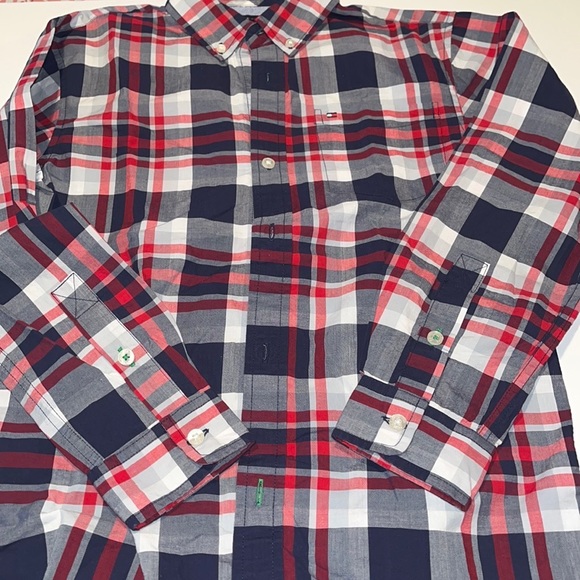 Tommy Hilfiger Other - Boys Hilfiger Plaid Casual Long Sleeved Shirt - Large 12/14